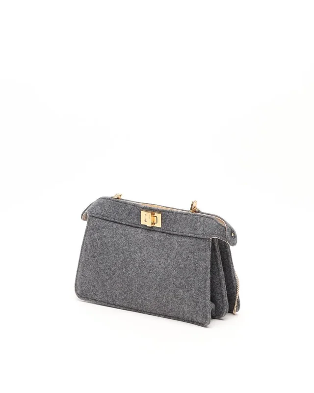 Fendi Small Flannel Bead Peekaboo ISeeU Chain Bag from A Retro Tale, photo 3 of 12