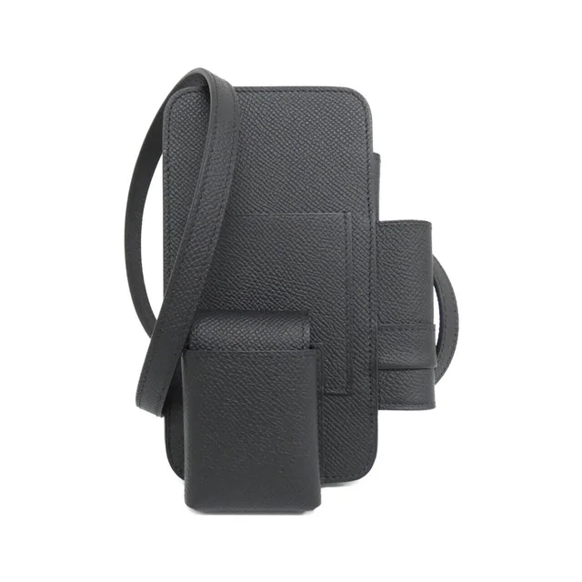 HERMES Way 083029CC Phone Case in BLACK (Black) / PALLADIUM (GOLD) / Palladium (Gold) hardware EPSON from KOMEHYO