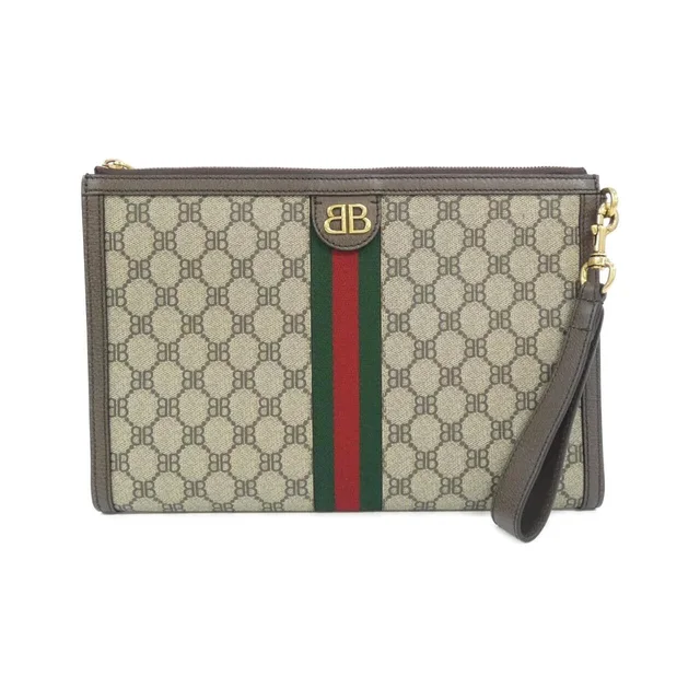 Balenciaga HACKER POUCH 680382 2103U Bag in 0001/BEIGE/GOLD hardware coating canvas from KOMEHYO