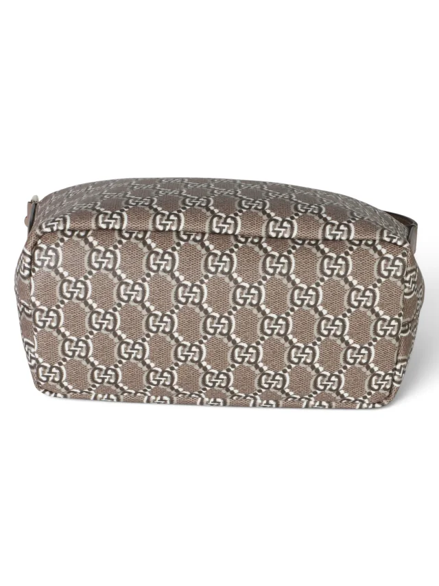 Gucci Taupe GG Shadow Monogram Canvas Super Mini Ophidia Hobo in Taupe Coated canvas from Season 2 Consign, photo 5 of 8