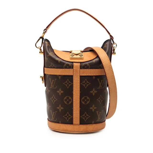 Brown Louis Vuitton Monogram Duffle Bucket Bag in Brown Coated canvas from Designer Revival