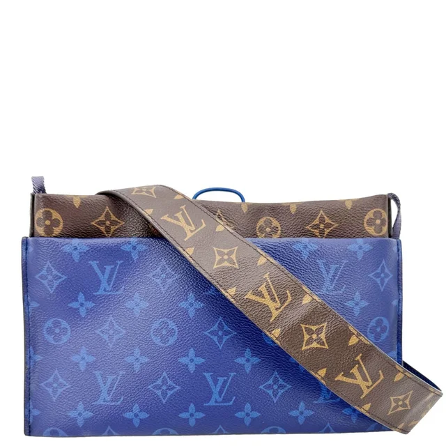 Louis Vuitton Outdoor Small Monogram Canvas Pouch Pacific Blue in Blue Coated canvas from Dallas Designer Handbags