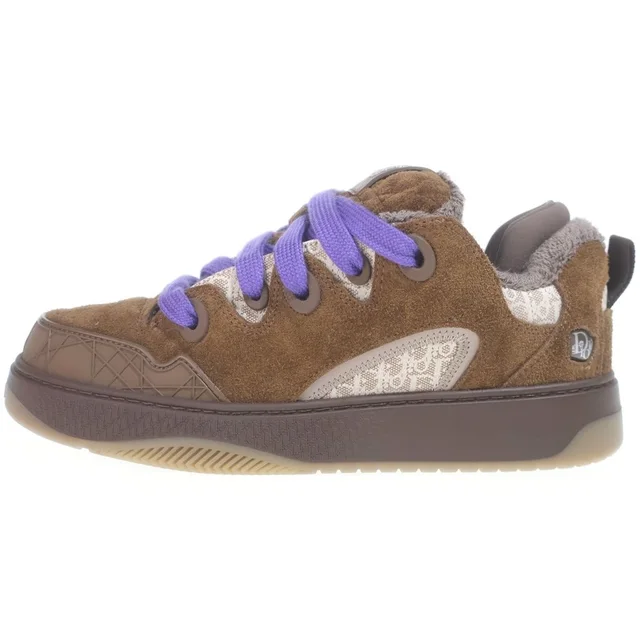 Dior Oblique Skater Sneakers Brown Purple 41 in Brown from The Reluxe