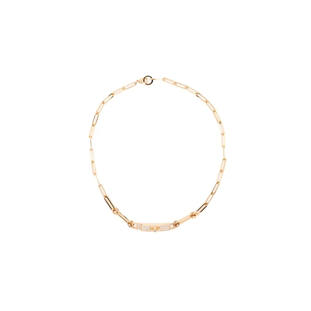 Hermès Kelly Chain Chocker/double bracelet rose gold, diamonds in Pink from EMIER