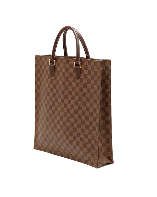 Louis Vuitton Damier Ebene Sac Plat Bag in Brown Canvas from A Retro Tale, photo 2 of 10