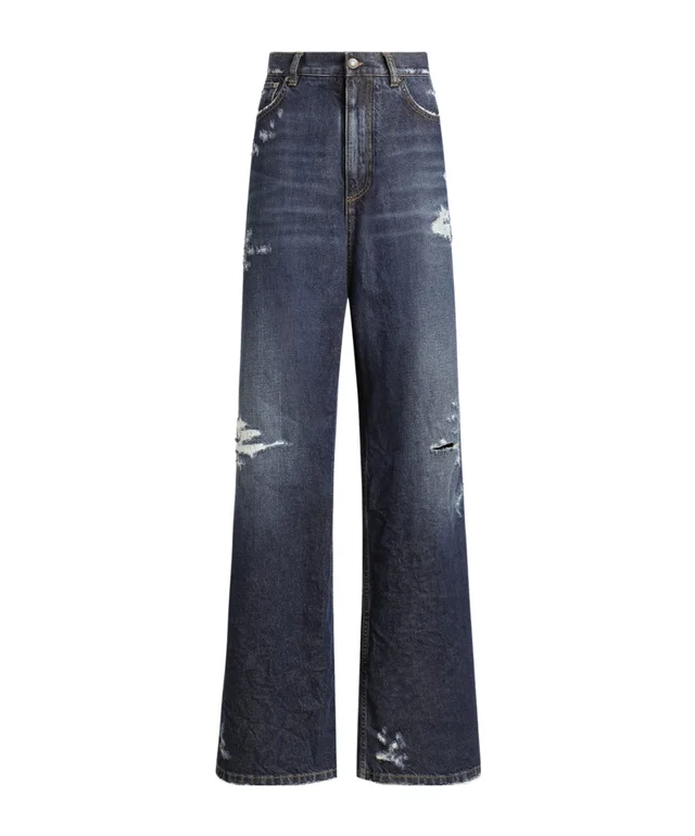 Dolce & Gabbana Distressed Wide-Leg Jeans, image 1 of 1 from SENSER