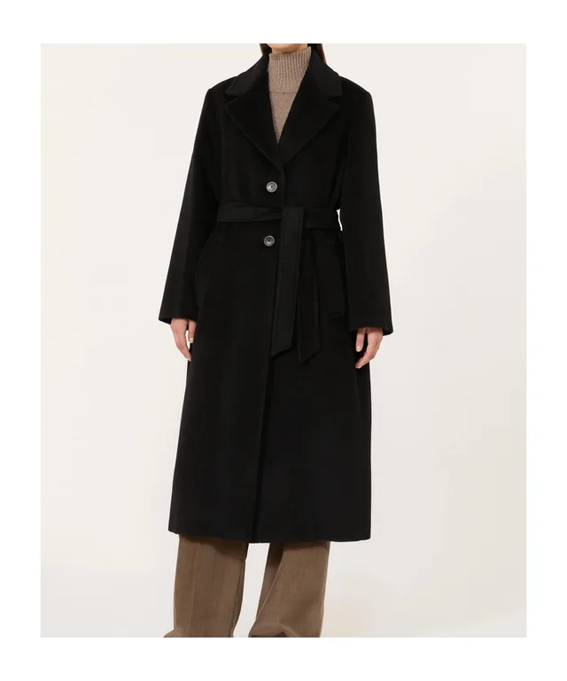 Weekend Max Mara Wool and alpaca teddy long coat - Black, photo 2 of 5 from SENSER