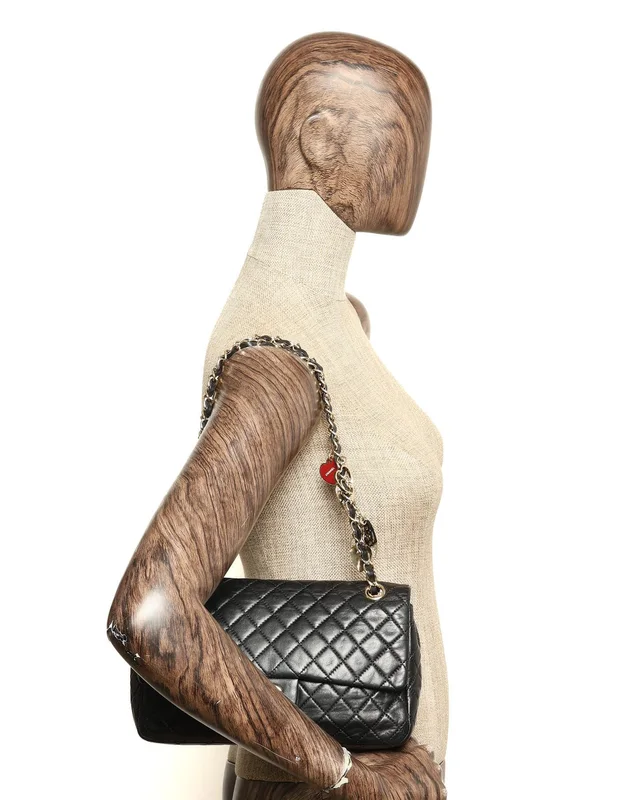 Chanel Classic Soft Medium Valentines Heart Charm Single Flap Bag in Leather from A Retro Tale, photo 11 of 11
