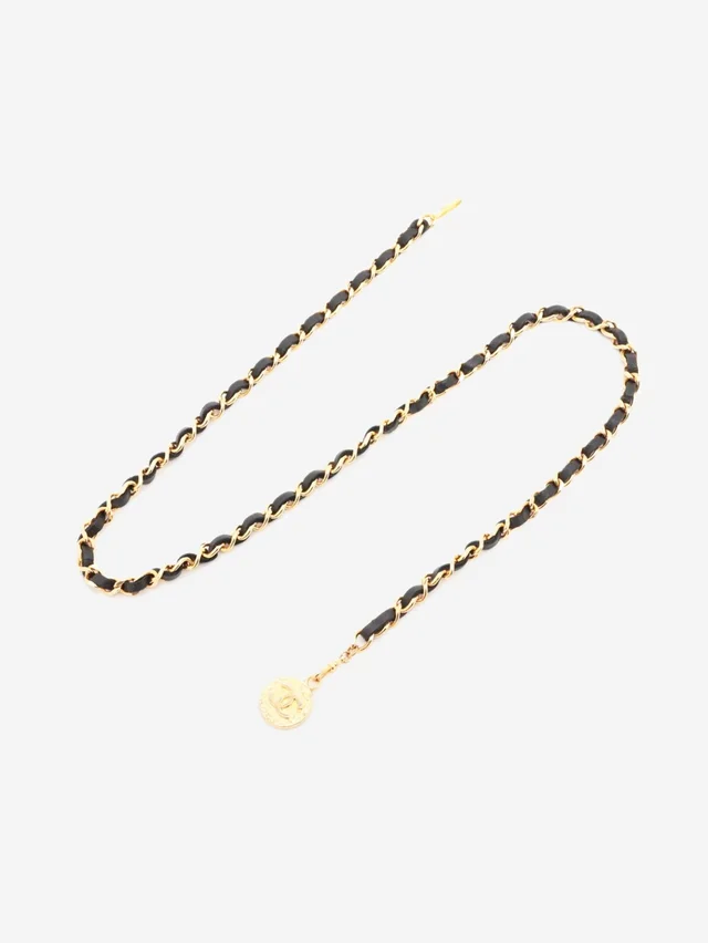 Chanel Black and gold Coco Mark 1982 chain belt from Sign of the Times