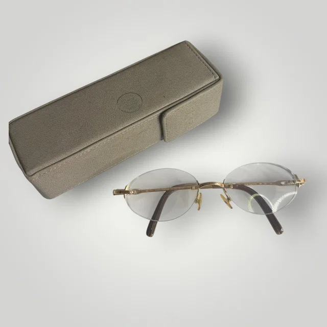 FRED Vintage Alaska Prestige 606 Grenat Rimless Eyeglasses Garnet Stone in red from Poshmark