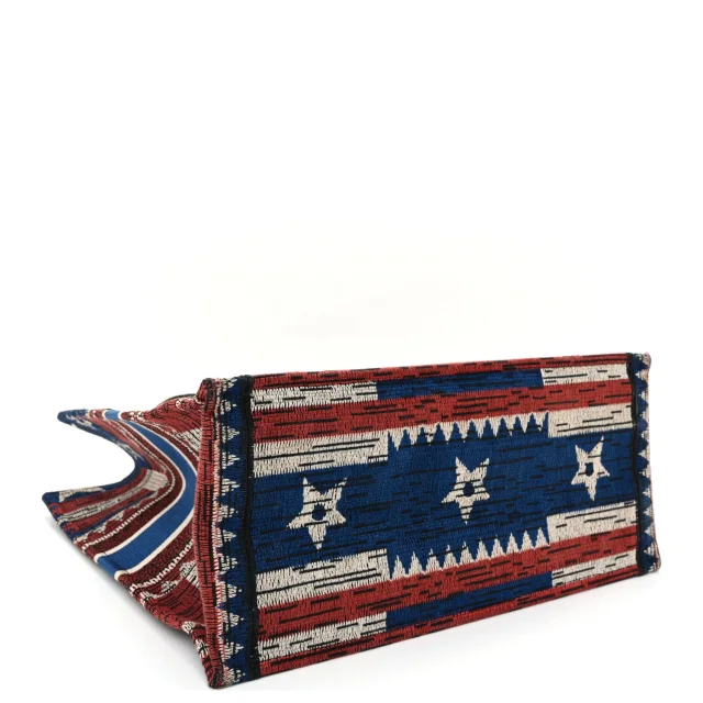 Dior Embroidered Large Exclusive US Book Tote Multicolor in Multicolor Canvas from FASHIONPHILE, photo 4 of 13