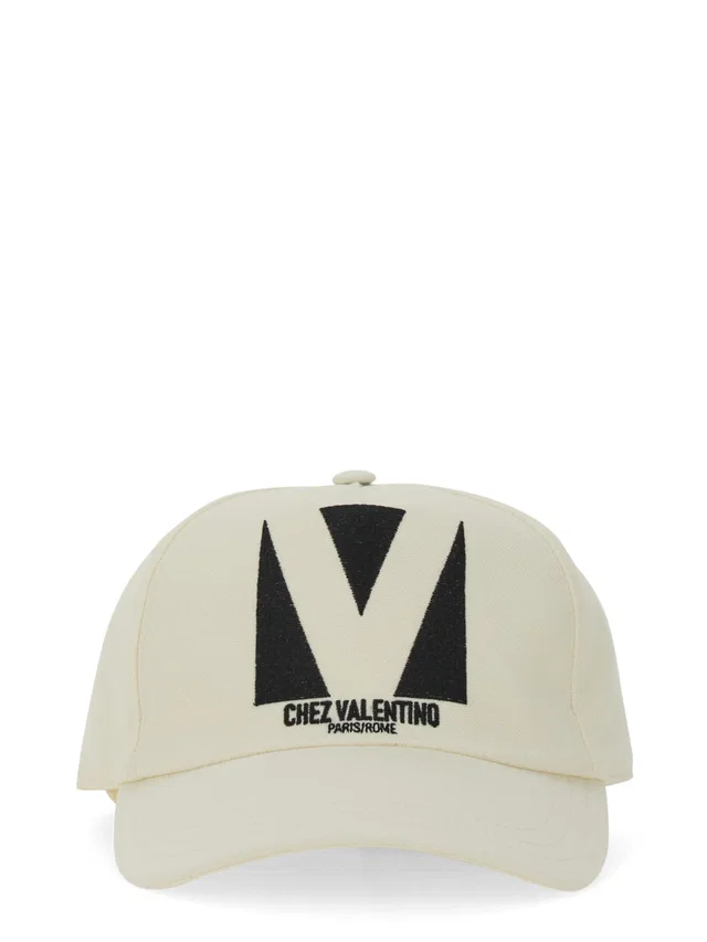 Valentino Garavani 6y2hda41wgj_0an Baseball Cap — White Cotton Caps in White from HEWI
