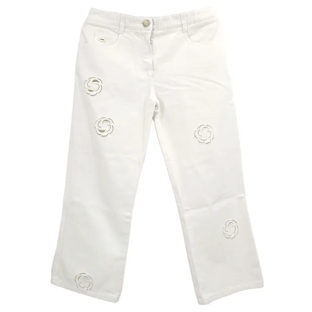 Chanel 2003 Long Pants White #38 in White from AMORE Vintage Tokyo