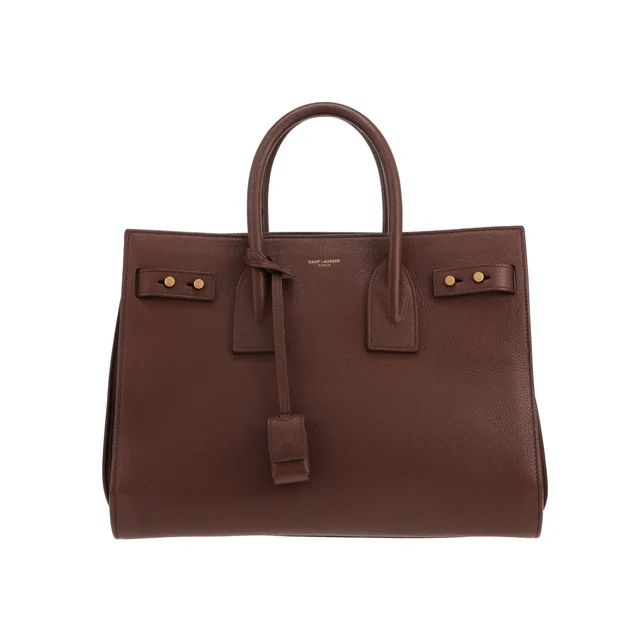 Saint Laurent handbag Brown leather day bag in Brown Leather from Collector Square, photo 2 of 6