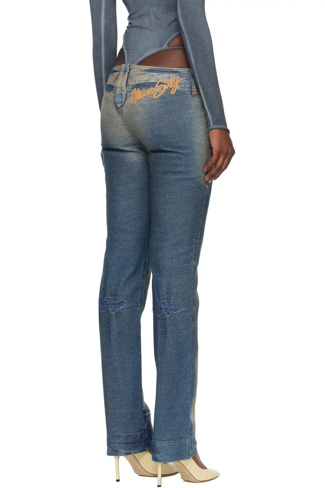Miss Sixty Blue KNWLS Edition Tie Dye Jeans, photo 3 of 4 from SSENSE