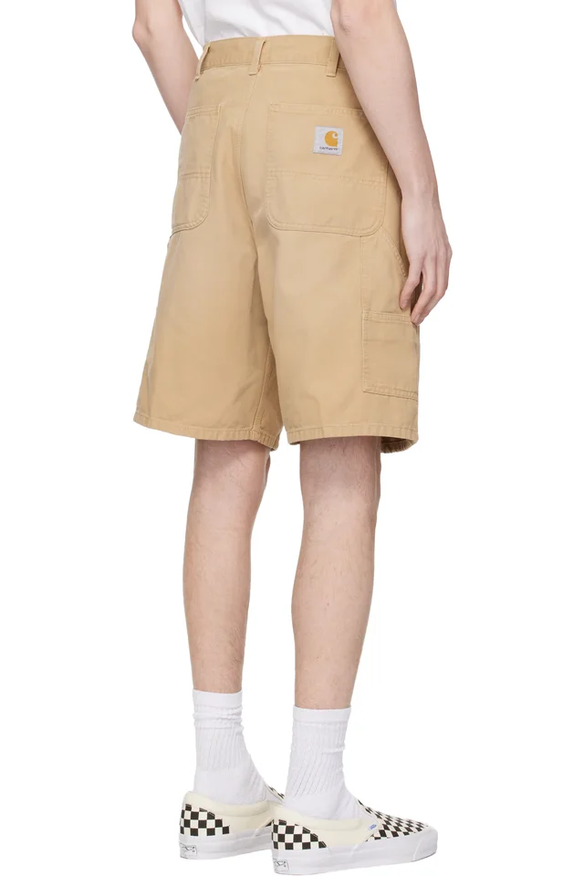 Carhartt Work In Progress Beige Double Knee Shorts, photo 3 of 4 from SSENSE