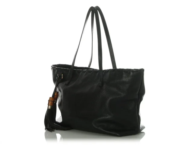 Gucci Bamboo Tassel Shopper in Black Leather from Ann's Fabulous Finds, photo 3 of 9