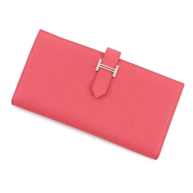 Hermès Bean Soufre Rose Azalee Chevre Myzore Goatskin in Pink Goatskin from GALLERY RARE