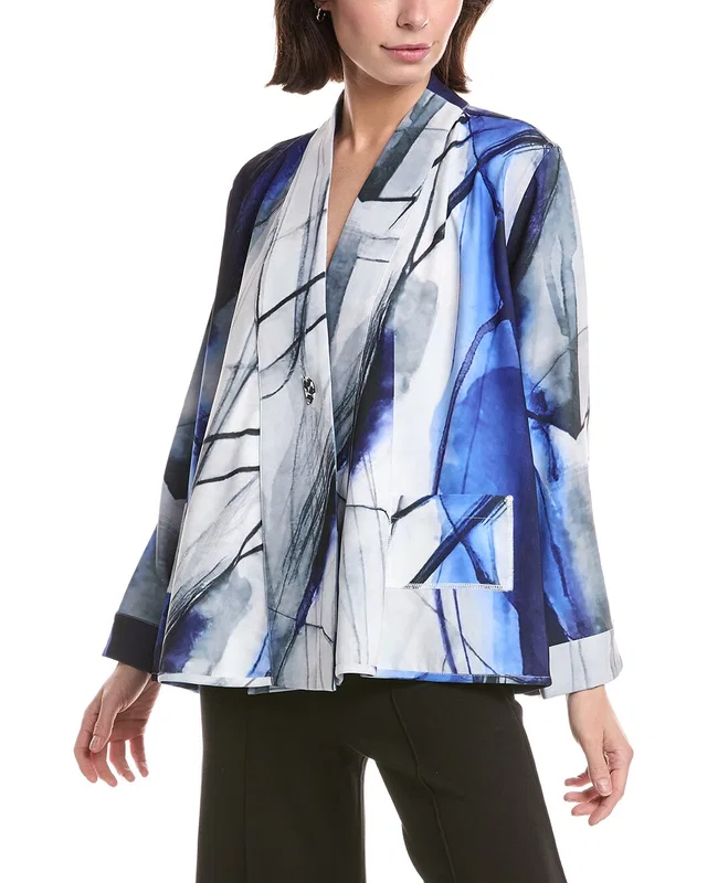 Lemon Grass Reversible Buttoned Cape Jacket, image 1 of 1 from Rue La La