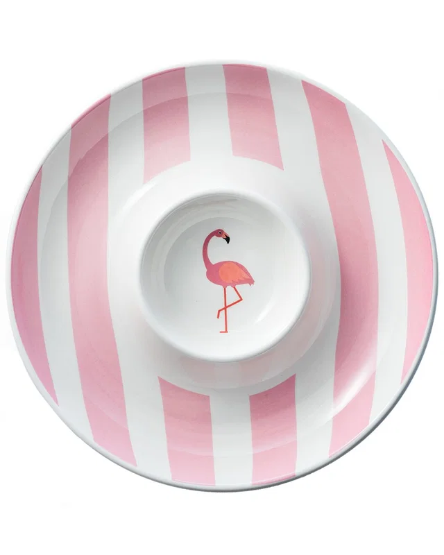 Godinger Jill Zarin Flamingo Chip & Dip, image 1 of 1 from Rue La La