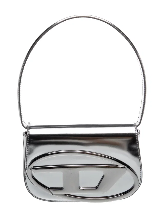 Diesel Leather Shoulder Bag in gray|silver Leather from The RealReal