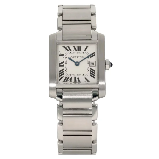 Cartier Tank Francaise W51011Q3 25mm Stainless Steel Watch from H&T