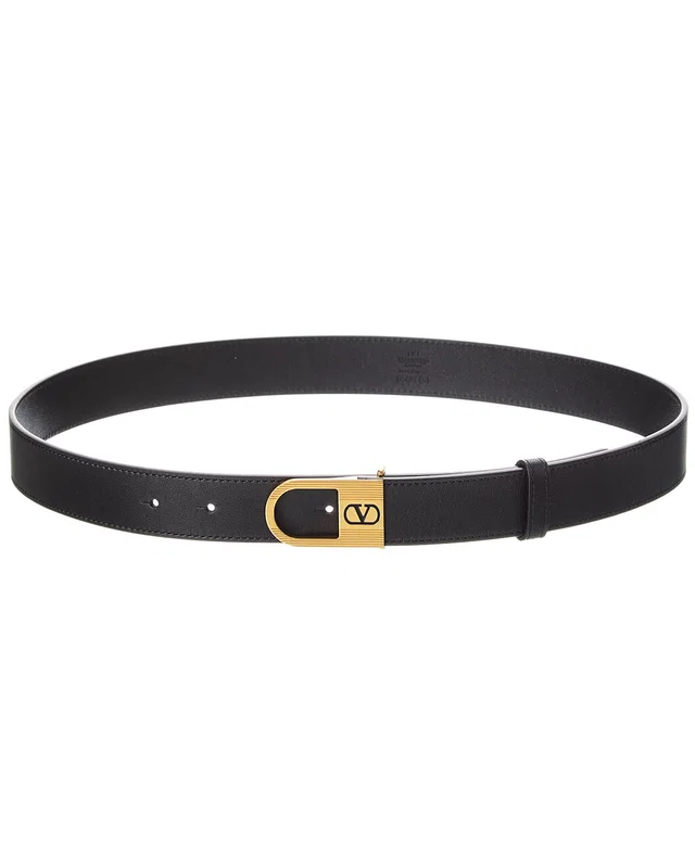 Valentino VLogo Signature Leather Belt, image 1 of 1 from Gilt