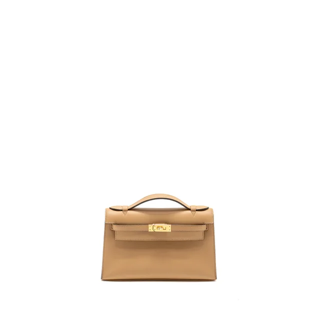 Hermès Kelly Pochette Swift 0M Chai GHW Stamp Z in Swift leather from EMIER