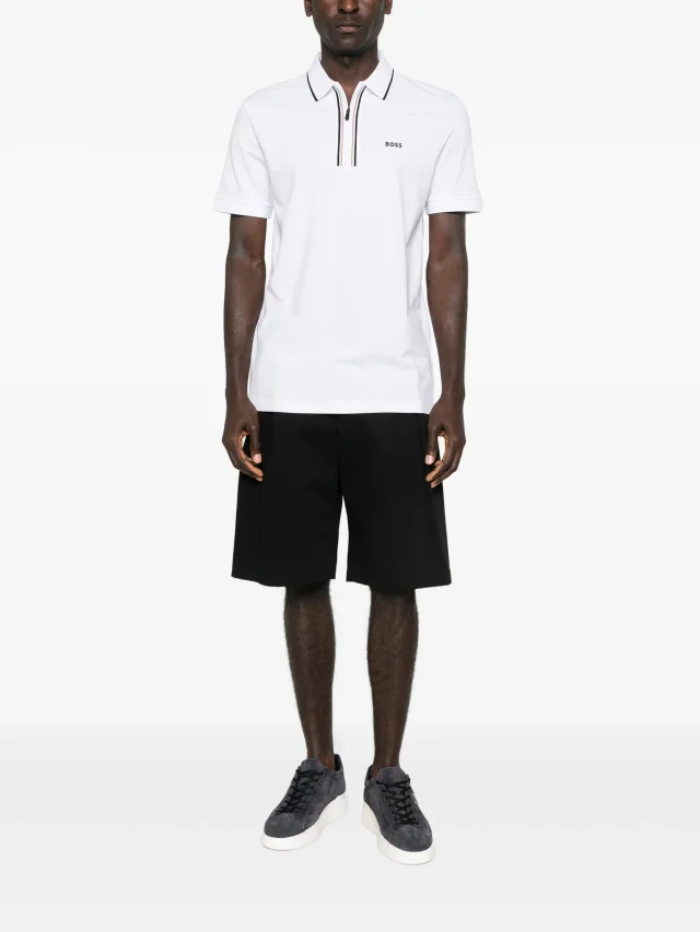 BOSS active slim-fit polo shirt in moisture-wicking stretch cotton, photo 2 of 2 from FARFETCH