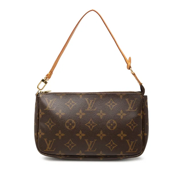 Brown Louis Vuitton Monogram Pochette Accessoires Shoulder Bag in Brown Coated canvas from Designer Revival