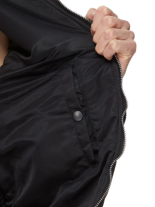 Rick Owens Drkshdw RICK OWENS FW26 TOWER FLYERS JKT IN BLACK NYLON TWILL, photo 4 of 5 from SENSER