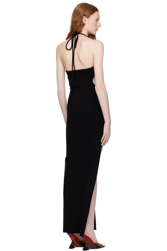 Off-White Black Cutout Maxi Dress, photo 3 of 4 from SSENSE