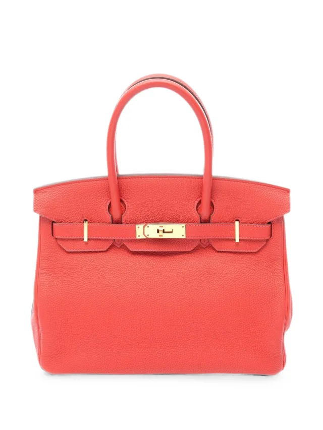 Hermès Pre-Owned Birkin 30 Togo Tote Bag | Red | FARFETCH in Red Togo leather from Farfetch