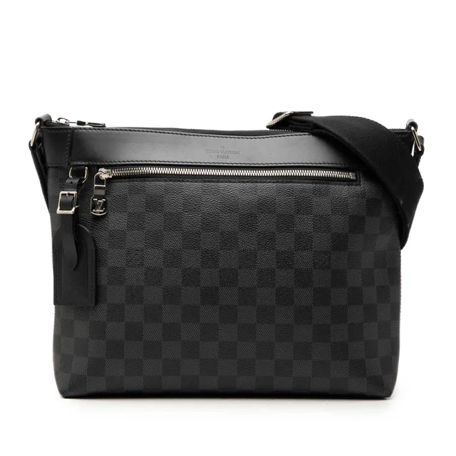 Black Louis Vuitton Damier Graphite Mick PM Crossbody Bag in Black Canvas from Designer Revival