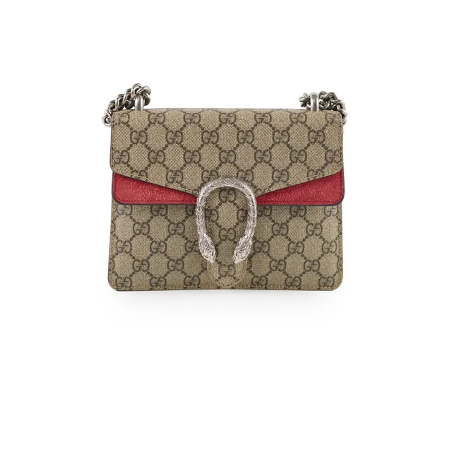 Gucci Dionysus Mini Supreme Red in Red Suede from The Purse Affair