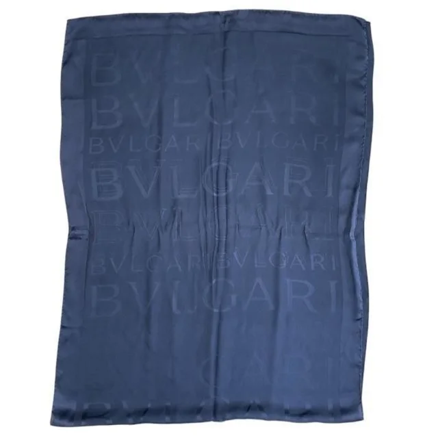 Bvlgari Long Scarf Shawl Scarf Logo Mania Accessories Logo Silk Navy in blue Silk from Poshmark