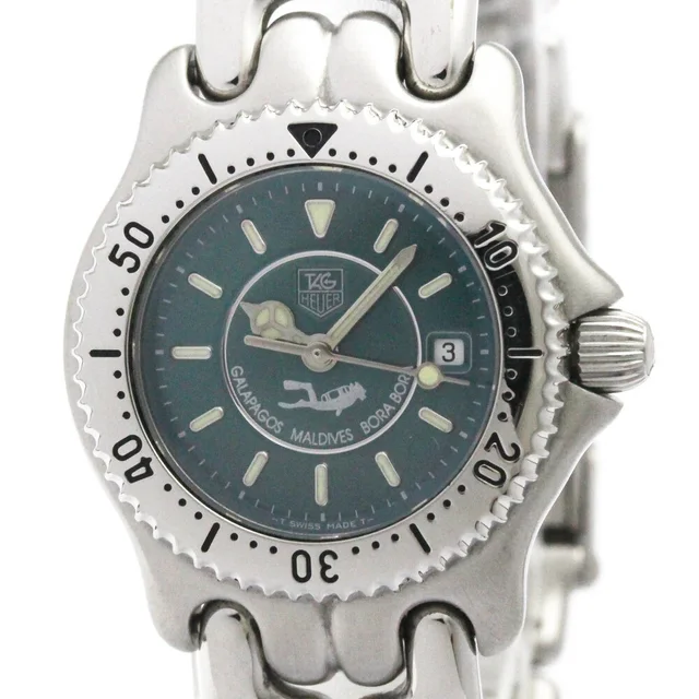 TAG Heuer Sel Galapagos Maldives Bora LTD Watch WG131K Polished in Green from Elady