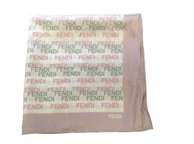 Fendi Square scarf 20by20inch 100% Cotton in Pink Cotton from Oxfam Online Shop