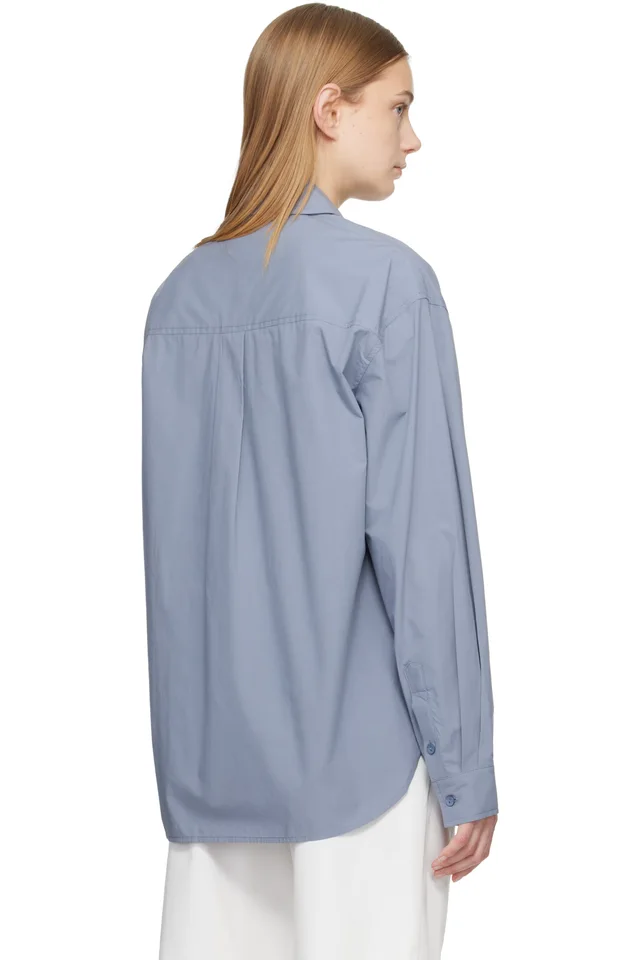 Matteau Blue Relaxed Shirt, photo 3 of 4 from SSENSE