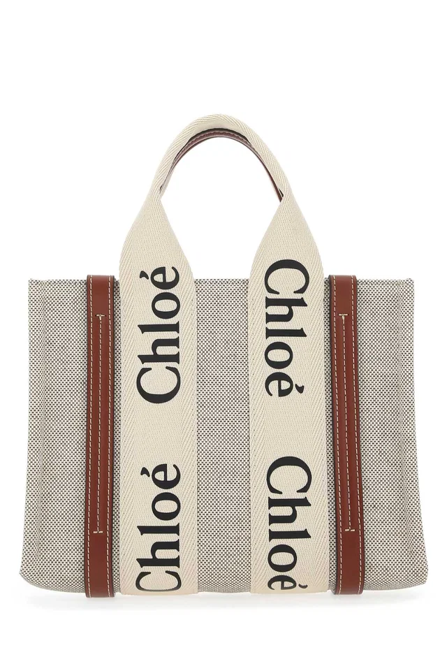 Chloé Woody Tote Bag — Multicolor Exterior: Fabric Leather in Multicolor Leather from HEWI