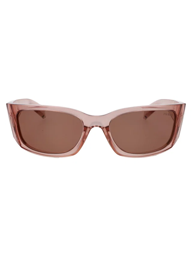 Prada 0pr Transparent Peach Propionate Sunglasses — Pink in Pink from HEWI