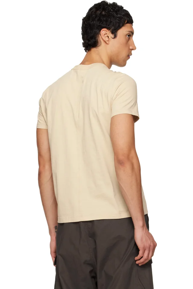 Rick Owens Beige Temple Short Level T-shirt, photo 3 of 4 from SSENSE