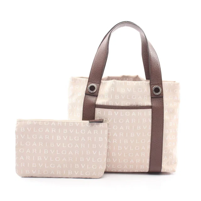 Bvlgari Logo Mania Canvas Tote Bag in Canvas from LuxUness