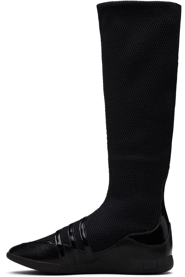 Black adidas Originals Edition Miaou Tall Boots, photo 3 of 5 from SSENSE