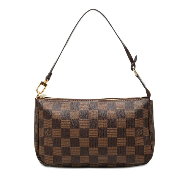 Brown Louis Vuitton Damier Ebene Pochette Accessoires Shoulder Bag in Brown Canvas from Designer Revival