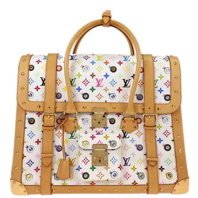 Louis Vuitton 2003 White Eye Love Monogram Sac Gigantic Handbag M92057 in White Canvas from AMORE Vintage Tokyo