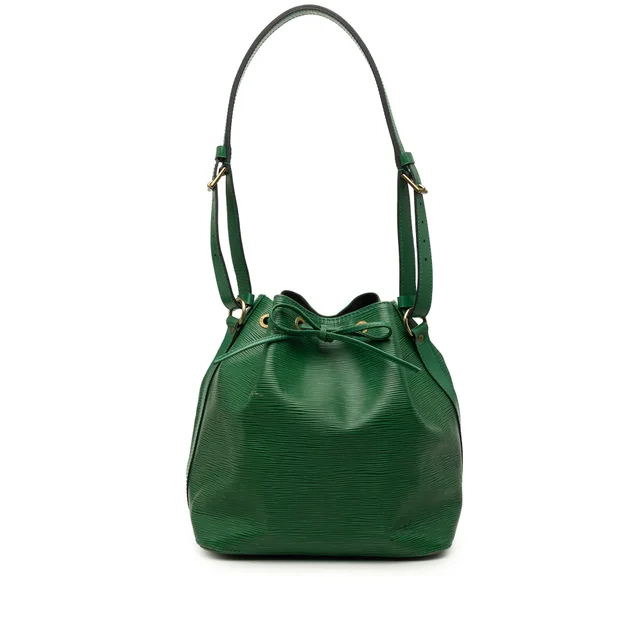 Green Louis Vuitton Epi Petit Noe Bucket Bag in Green Leather from Designer Revival