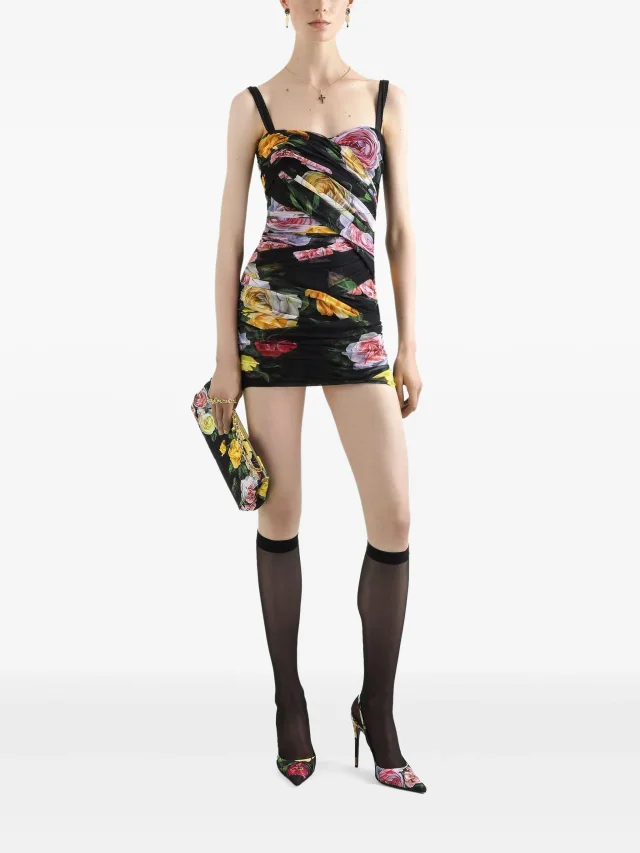 Dolce & Gabbana floral-print mini dress, photo 2 of 2 from FARFETCH