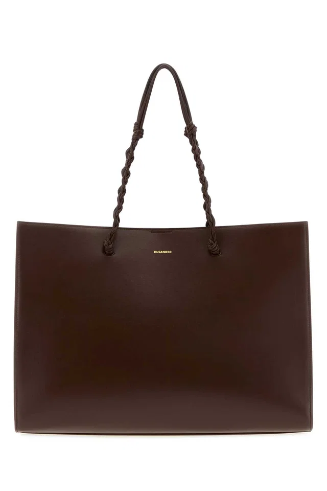 Jil Sander Shopping Tote Bag — Brown in Brown Calfskin from HEWI