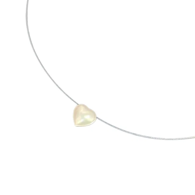 Tasaki Heart-Shaped Mabe Pearl Necklace 18k White Gold Clear Mabe Pearls in white|gold from Poshmark